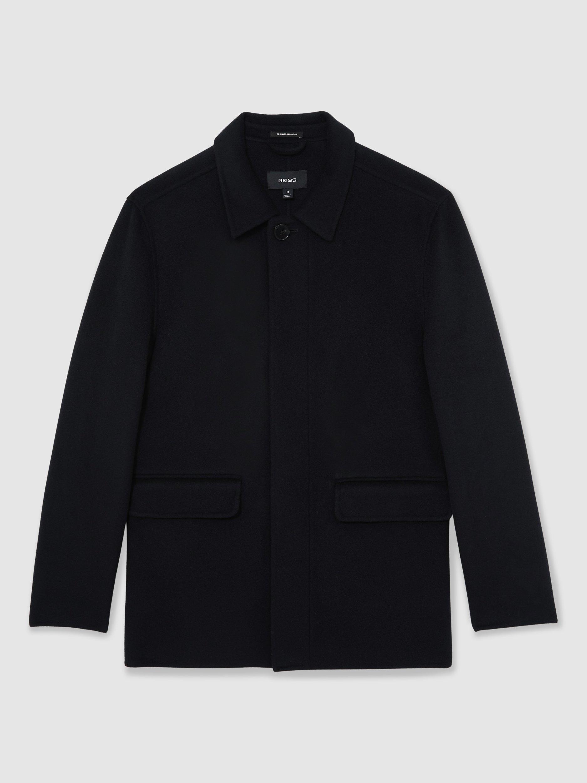 Product image 3 of 5, which shows Reiss Tamworth Double Face Wool Blend Peacoat, Navy, XL