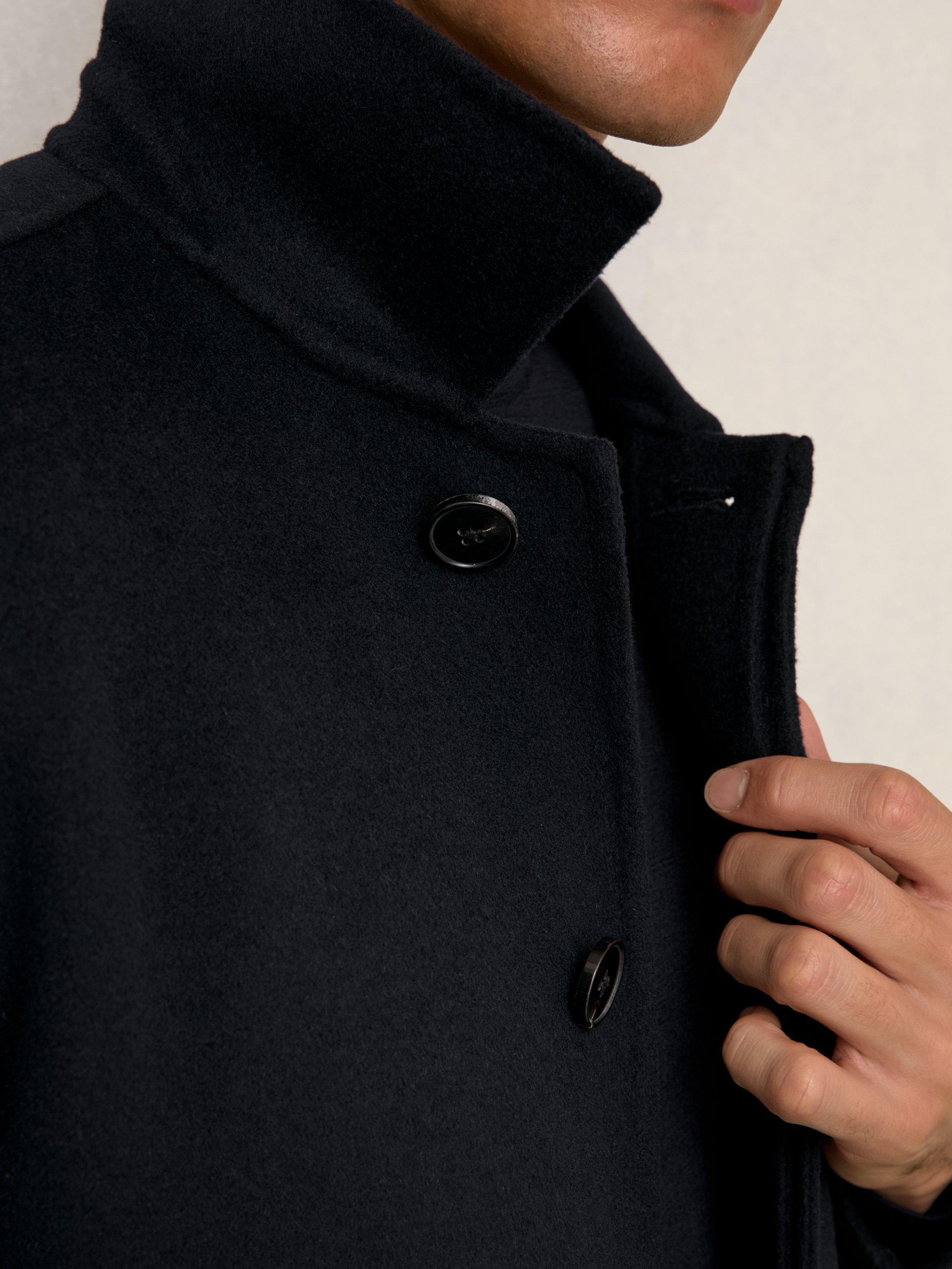 Product image 5 of 5, which shows Reiss Tamworth Double Face Wool Blend Peacoat, Navy, XL