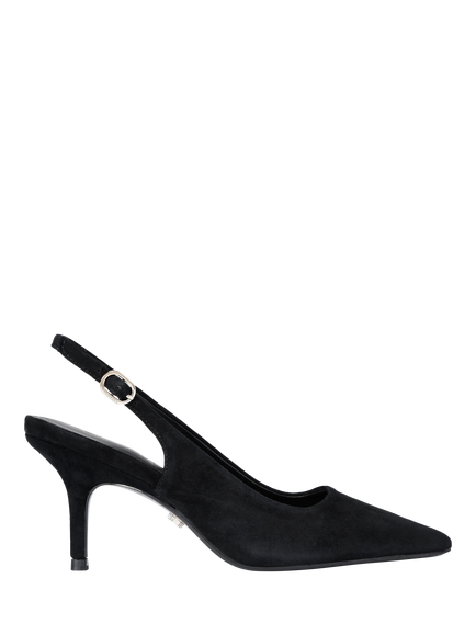 Carvela Spirited Suede Slingback Court Shoes, Black
