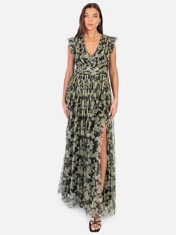 Anaya With Love Floral V-Neck Maxi Dress, Black - view 2, Black