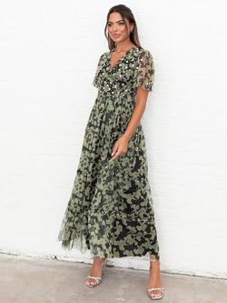 Anaya With Love Floral Sequin Maxi Dress, Black, Black