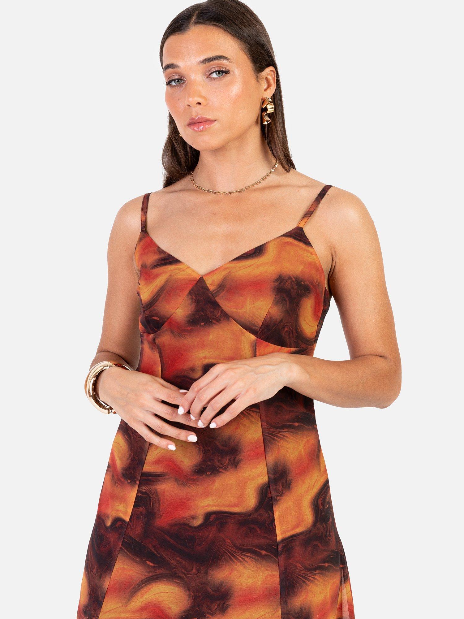 Product image 4 of 5, which shows Anaya With Love Marble Cami Maxi Dress, Multi, 6