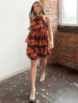 Anaya With Love Marble Halterneck Mini Dress, Multi - view 2, Multi