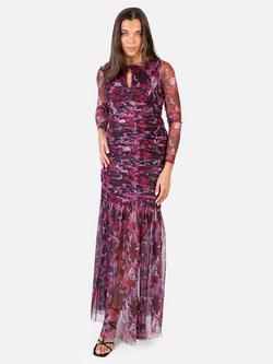 Anaya With Love Floral Tulle Maxi Dress, Pink, Pink