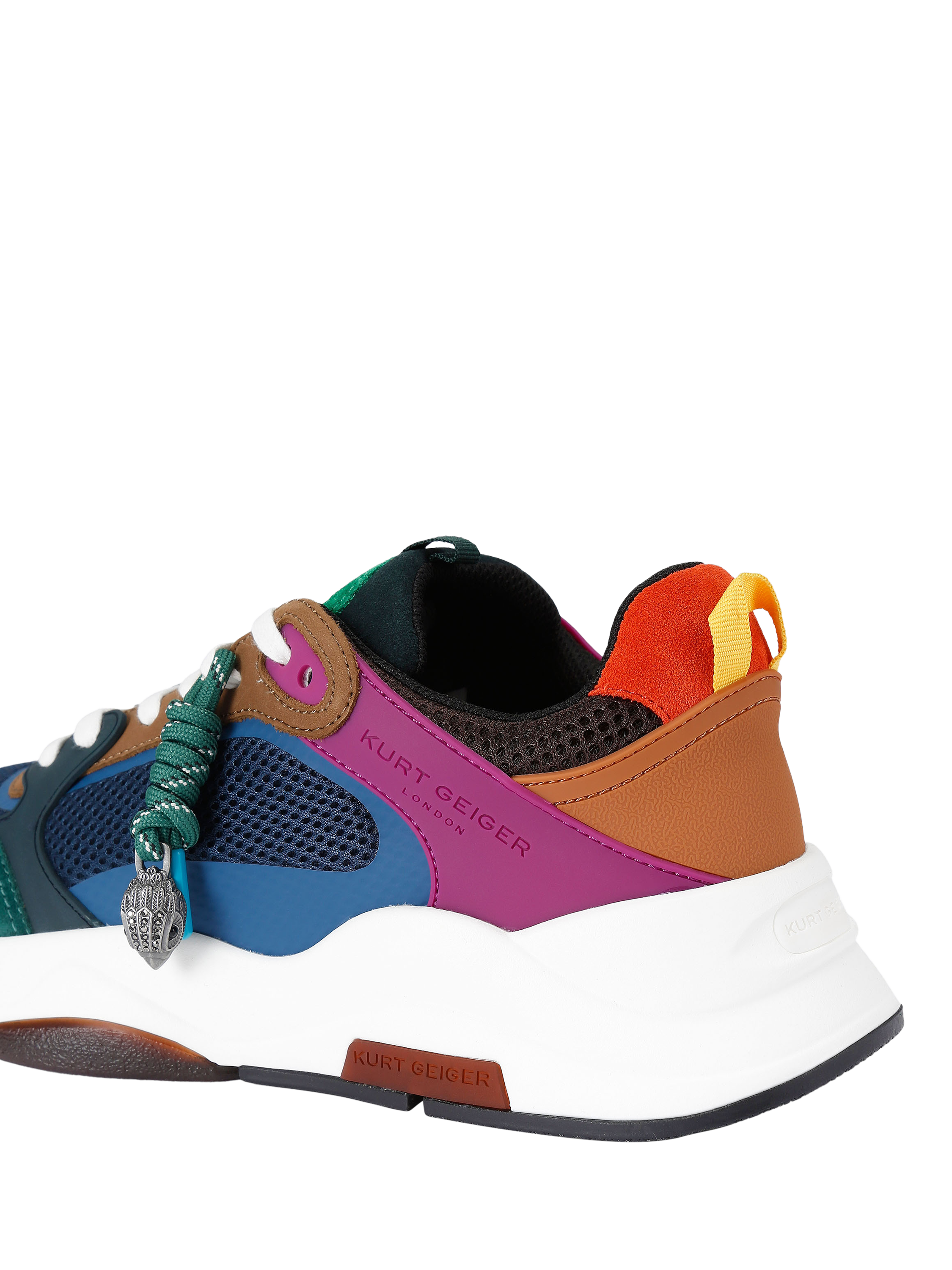 Product image 4 of 5, which shows Kurt Geiger London Royston Suede Trainers, Multi, 7