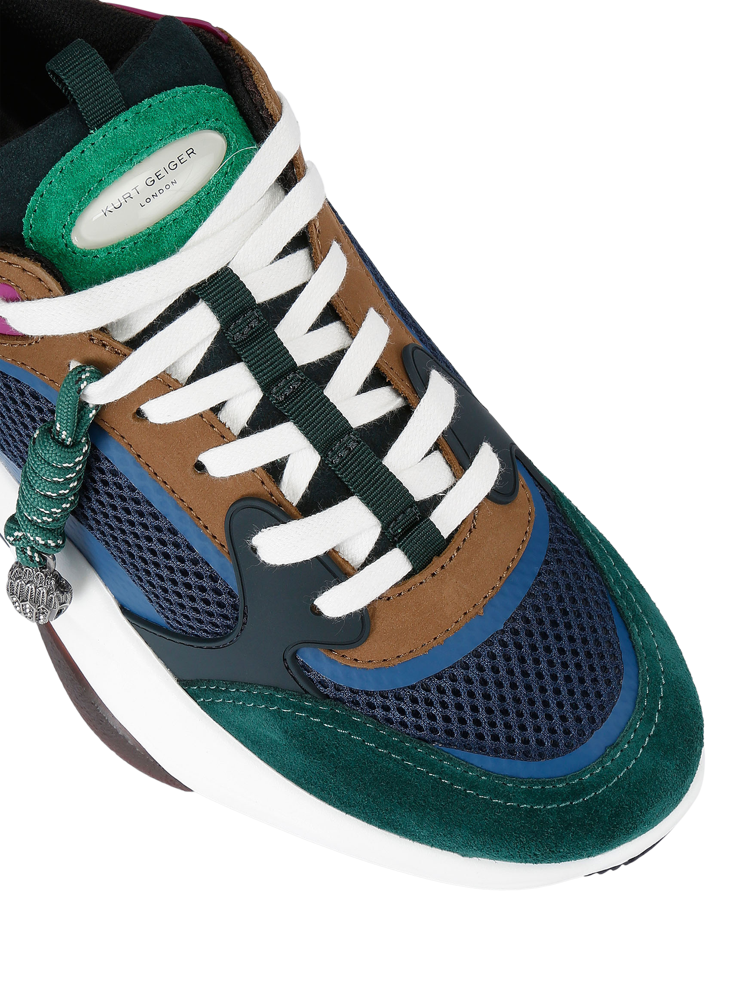 Product image 5 of 5, which shows Kurt Geiger London Royston Suede Trainers, Multi, 7