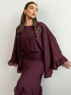 Anaya With Love Recycled Oversized Maxi Dress - view 2, Maroon