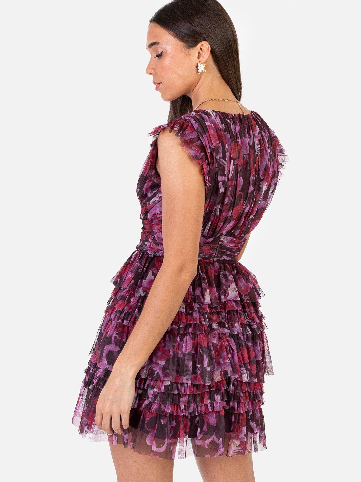 Product image 5 of 5, which shows Anaya With Love Recycled Ruffle Mini Dress, Pink, 6