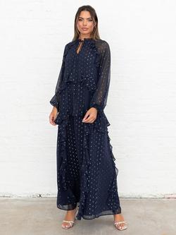 Anaya With Love Recycled High Neck Maxi Dress, Navy