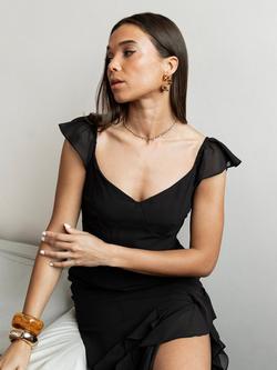 Anaya With Love Recycled Sweetheart Neck Maxi Dress - view 2, Black