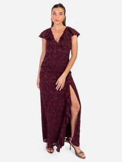 Anaya With Love Recycled Cap Sleeve Maxi Dress, Maroon