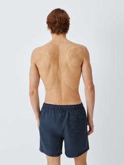 John Lewis Classic Embroidered Lemon Swim Shorts, Navy - view 2, Navy