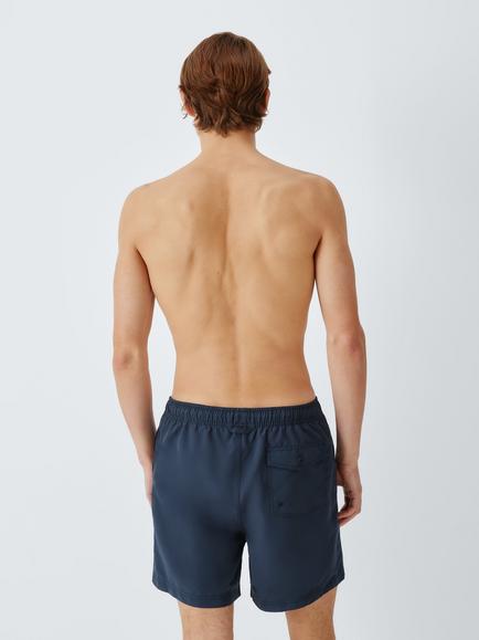 John Lewis Classic Embroidered Lemon Swim Shorts, Navy - view 2, Navy