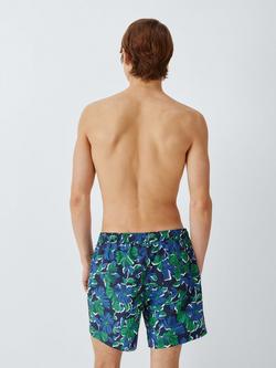 John Lewis Classic Floral Print Swim Shorts, Blue Multi - view 2, Blue Multi