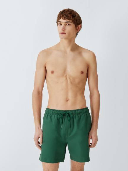 John Lewis Classic Seersucker Swim Shorts, Dark Green, Dark Green
