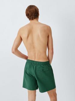 John Lewis Classic Seersucker Swim Shorts, Dark Green - view 2, Dark Green