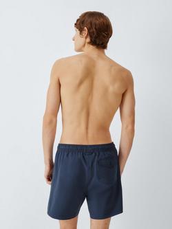 John Lewis Classic Seersucker Swim Shorts, Navy - view 2, Navy