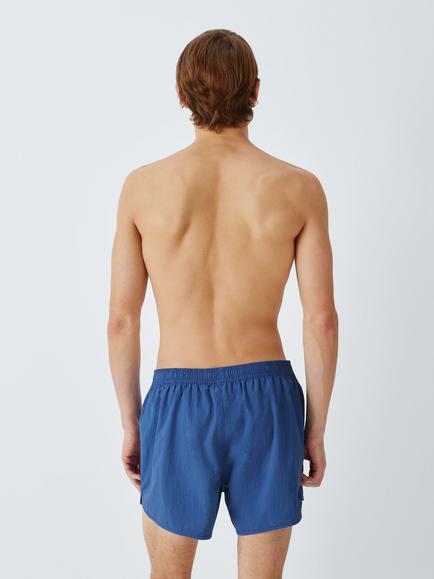 John Lewis Curved Hem Swim Shorts, Blue - view 2, Blue