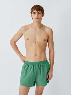 John Lewis Curved Hem Swim Shorts, Green, Green
