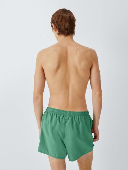 John Lewis Curved Hem Swim Shorts, Green - view 2, Green