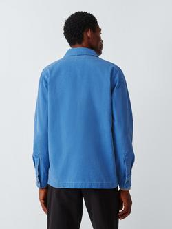 John Lewis Cotton Canvas Shacket, Strong Blue - view 2, Strong Blue