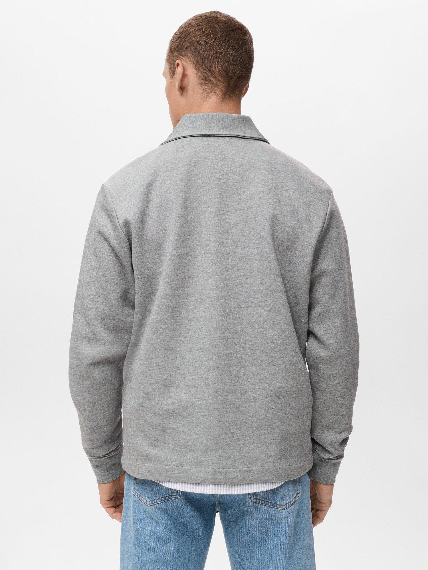 Product image 4 of 8, which shows Mango Sudadera Winny Quarter-Zip Jumper, Medium Grey, L