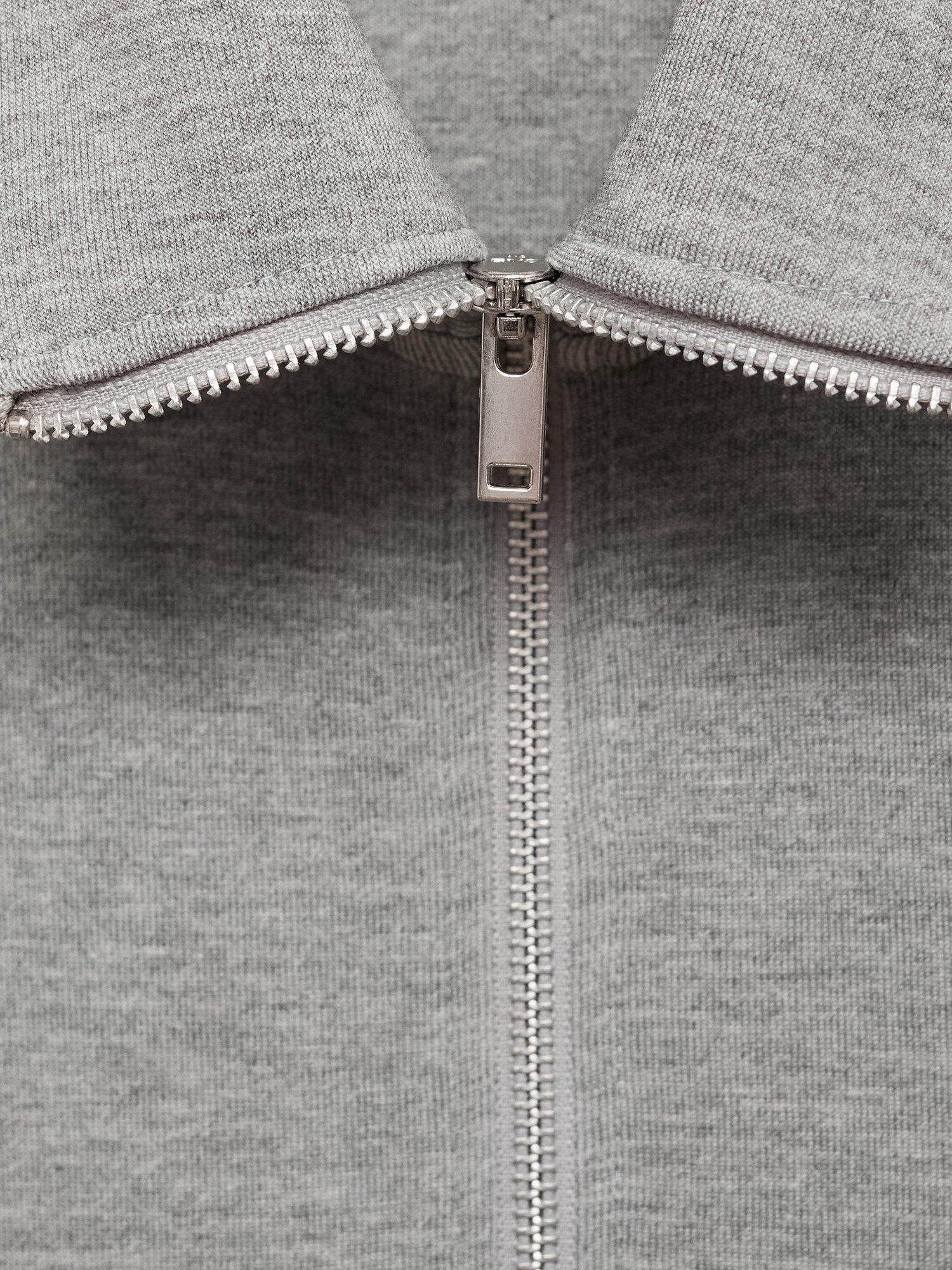 Product image 8 of 8, which shows Mango Sudadera Winny Quarter-Zip Jumper, Medium Grey, L