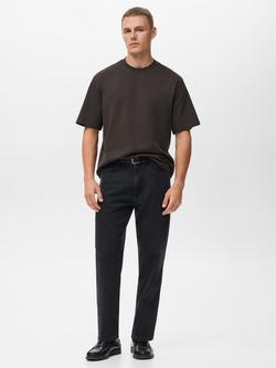 Mango Anouk Cotton Regular Fit Short Sleeve T-Shirt - view 2, Dark Brown