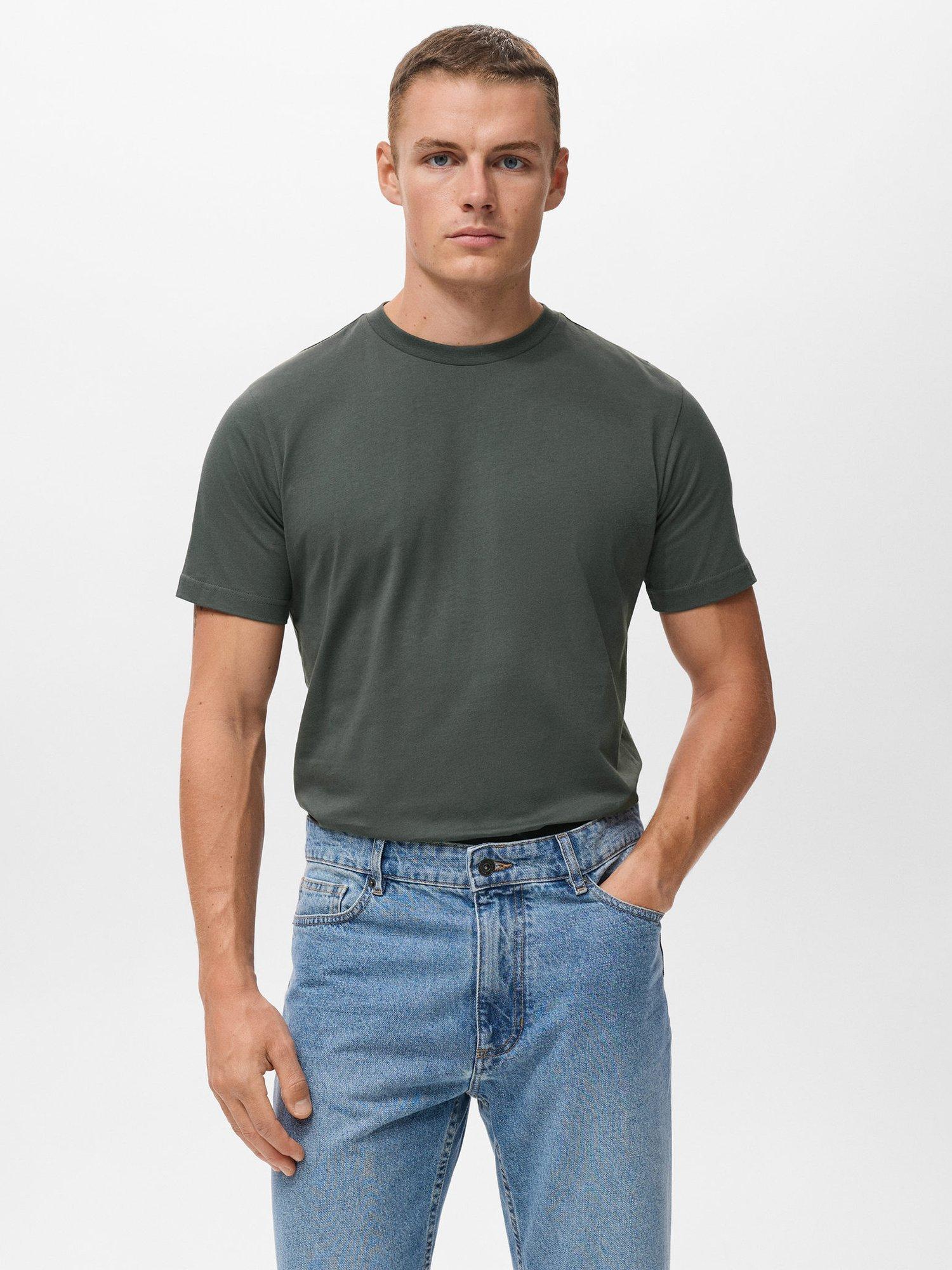 Product image 1 of 8, which shows Mango Cherlo Cotton T-Shirt, Medium Brown, XS