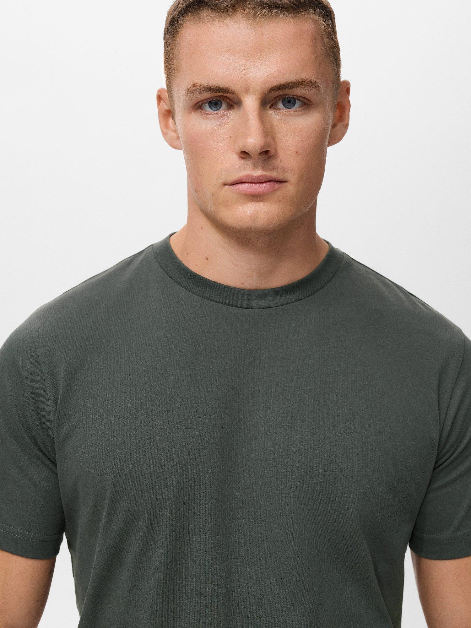 Product image 6 of 8, which shows Mango Cherlo Cotton T-Shirt, Medium Brown, XS