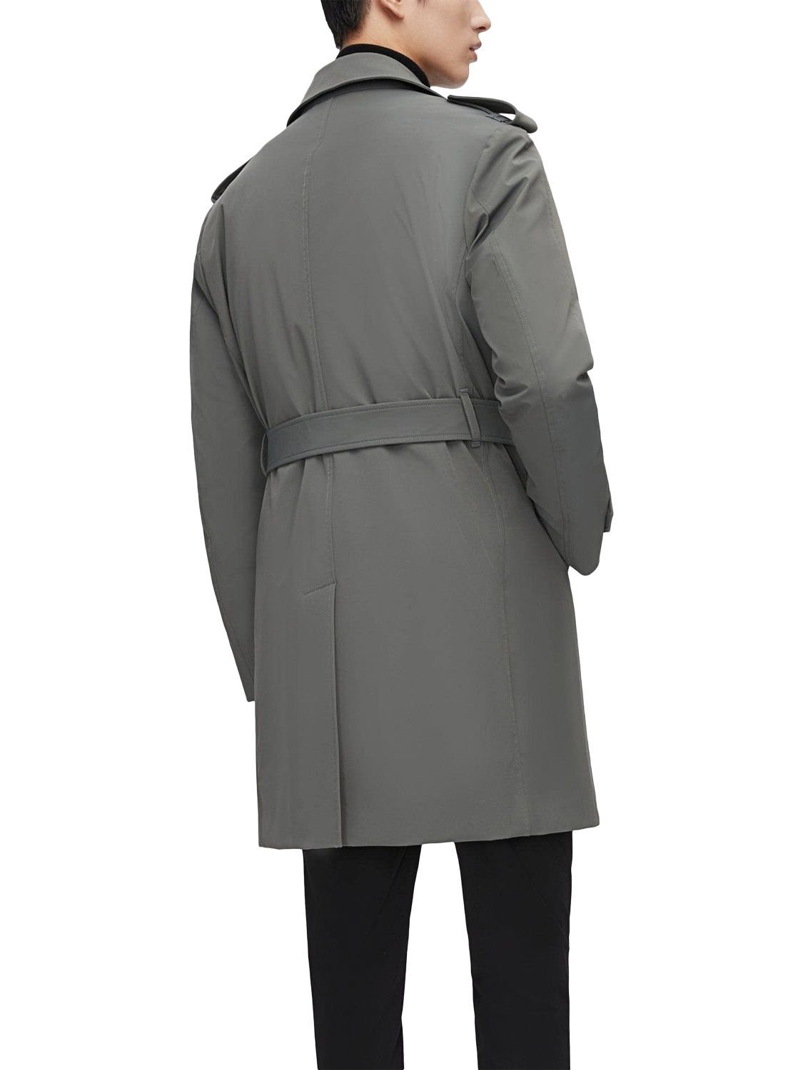 Product image 2 of 6, which shows Bosideng Mid-Length Trench Coat, Grey Green, XS