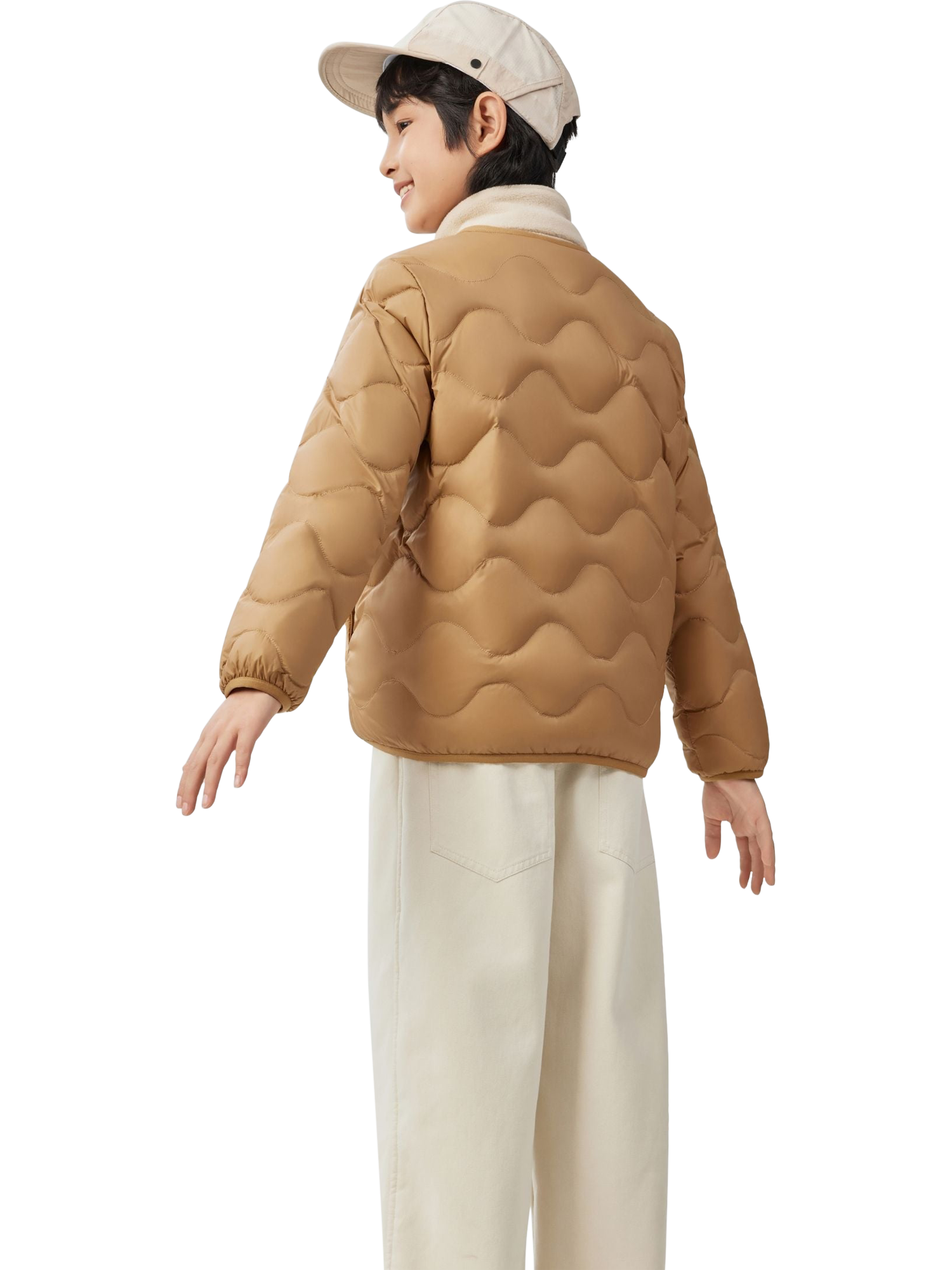 Product image 2 of 5, which shows Bosideng Kids' Layering Down Jacket, Toffee, 2-3 years