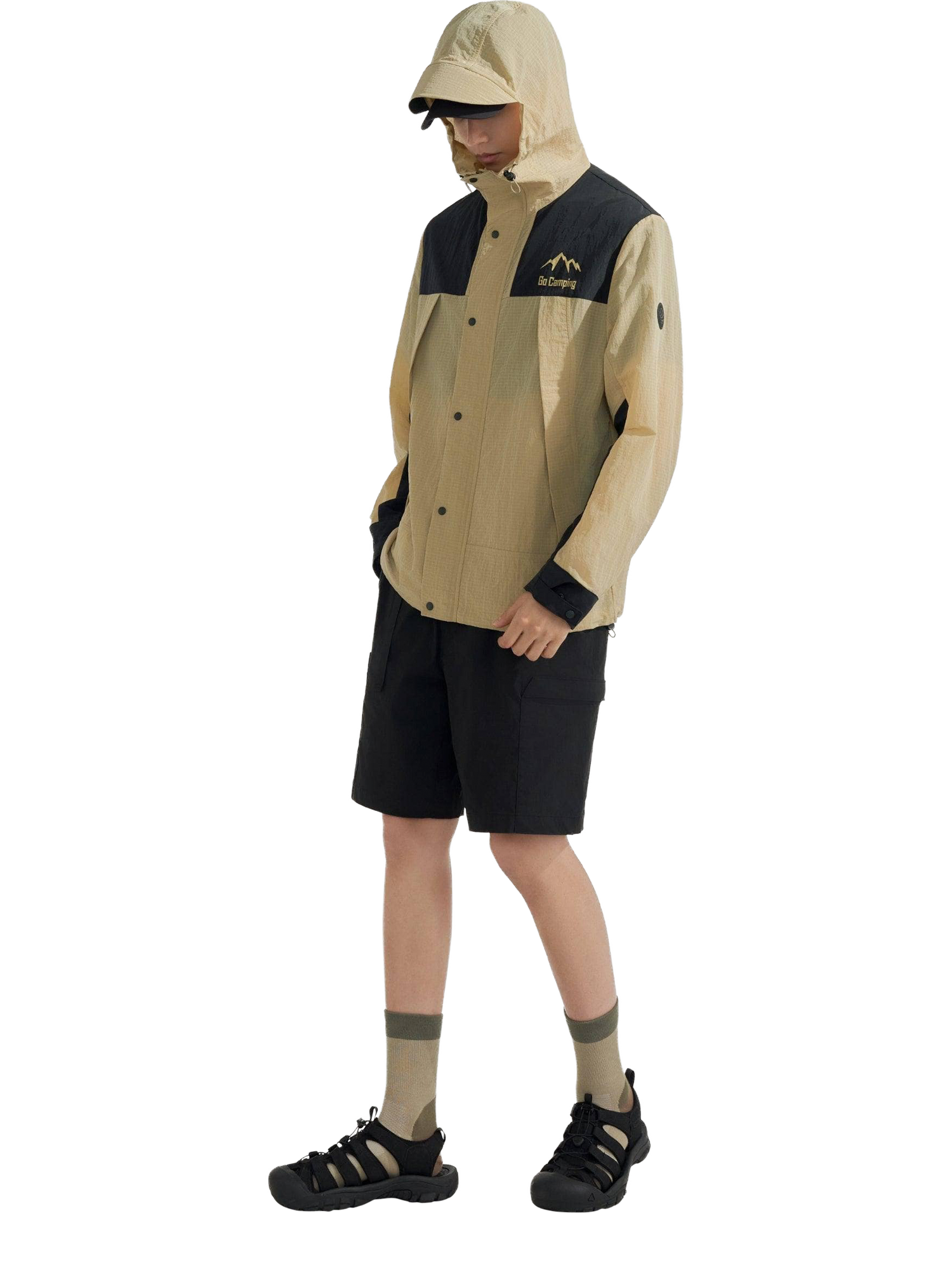 Product image 4 of 5, which shows Bosideng Combat Summer Shacket, Black Khaki, XXL