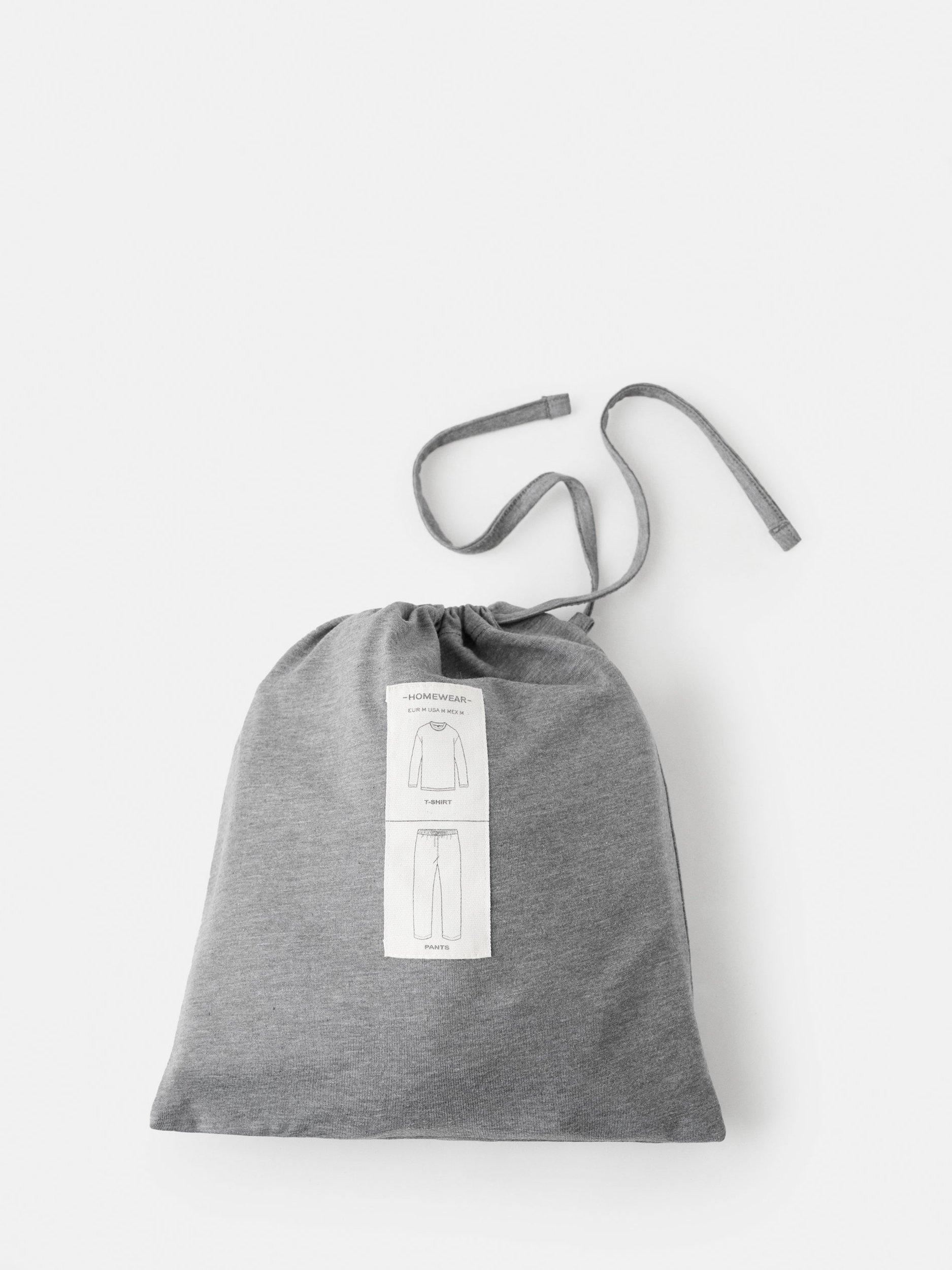 Product image 2 of 3, which shows Mango Nightset Cotton Blend Pyjama Set, Grey, L