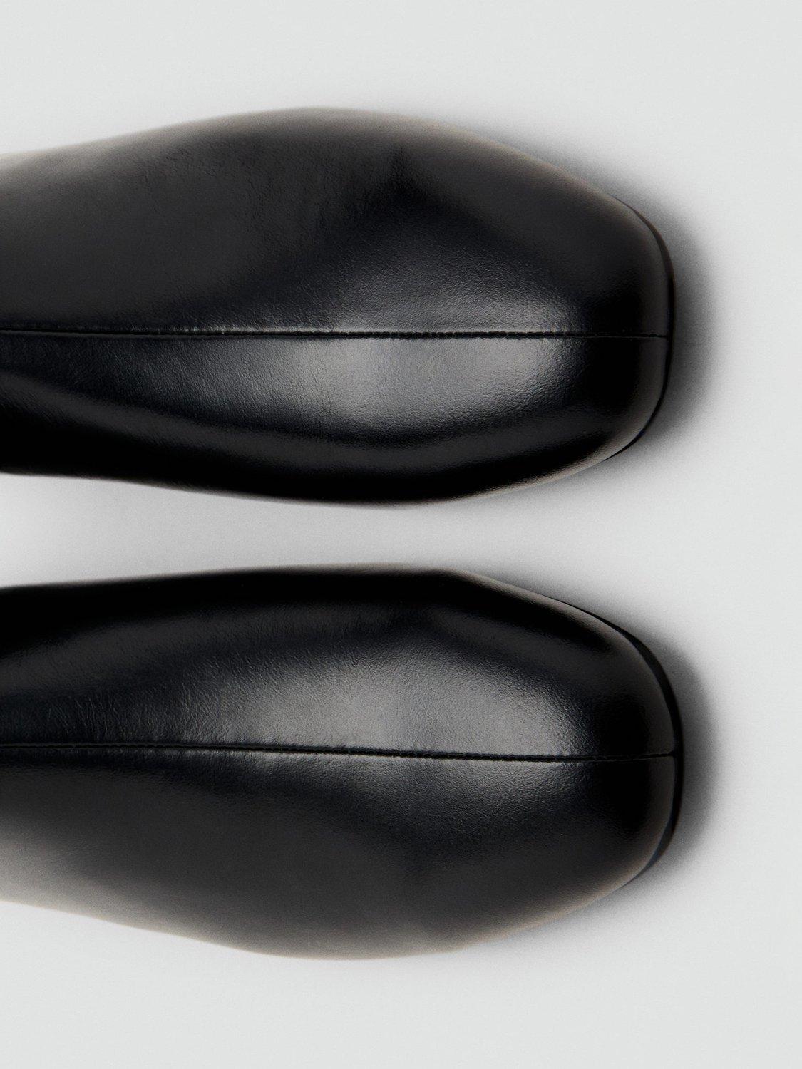 Product image 3 of 5, which shows Mango Clue Leather Ankle Boots, Black, 2