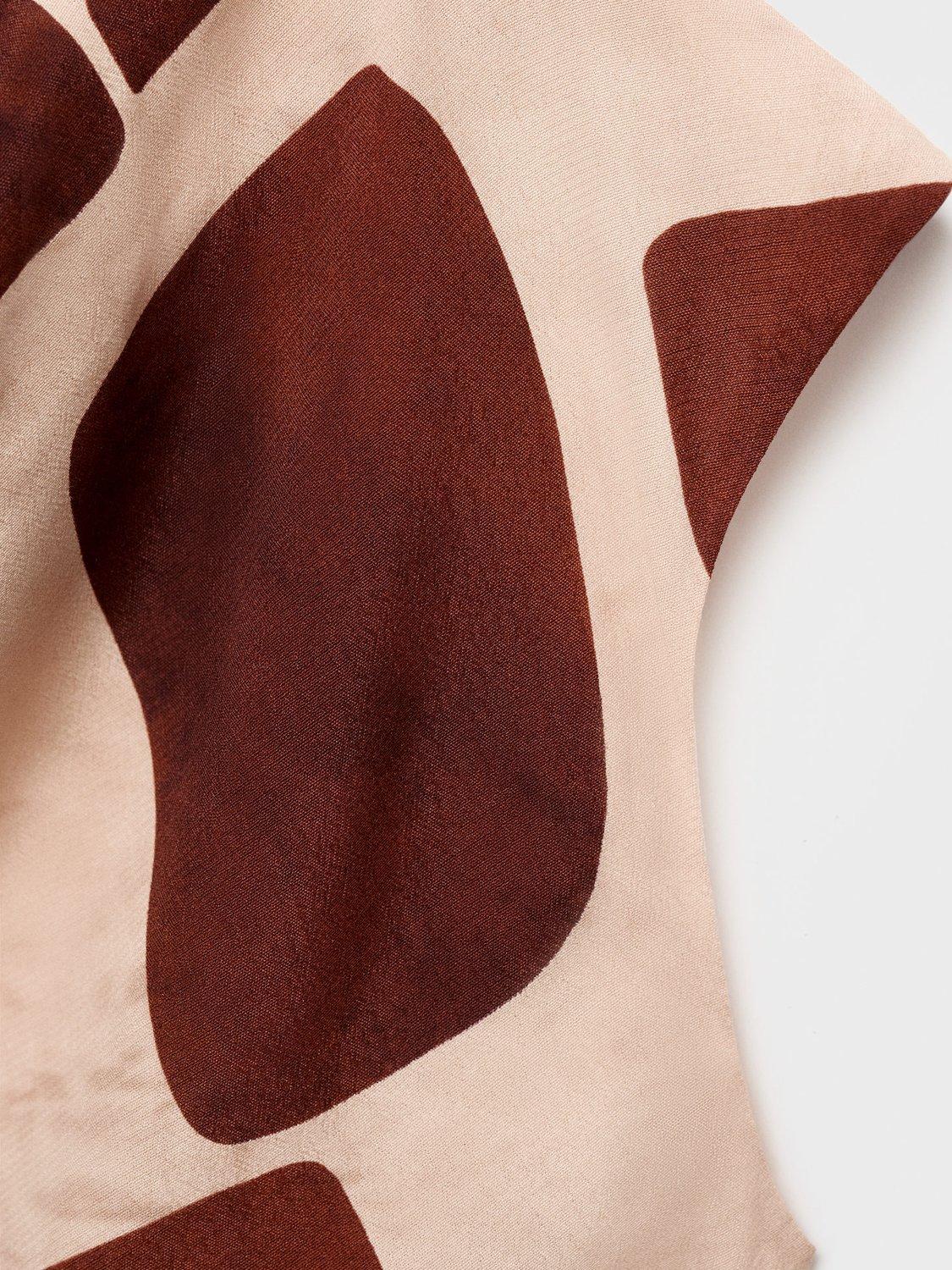 Product image 7 of 7, which shows Mango Carlota Abstract Mini Dress, Light Beige, 8