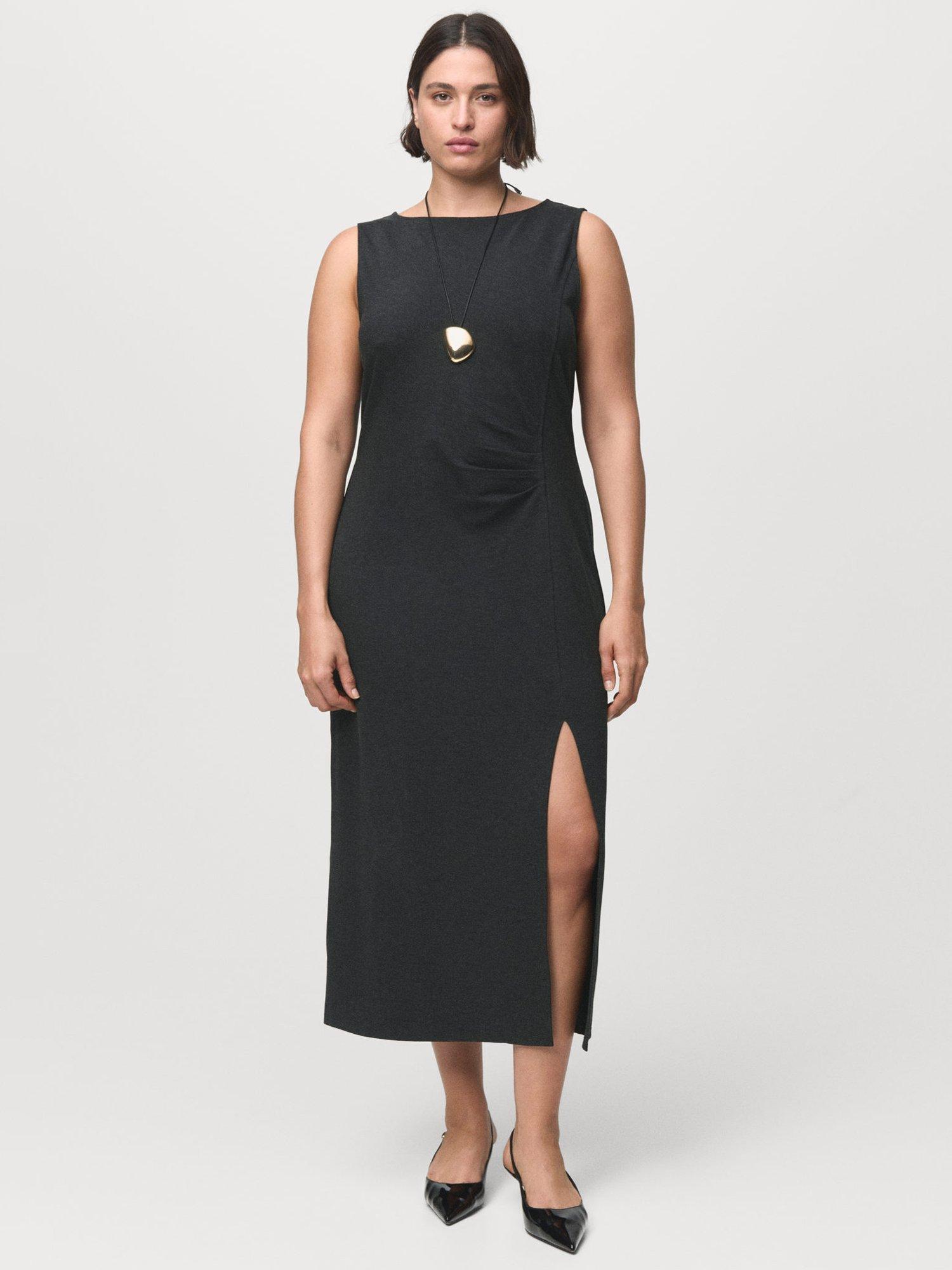 Product image 7 of 8, which shows Mango Memphis Sleeveless Dress, Grey, 10