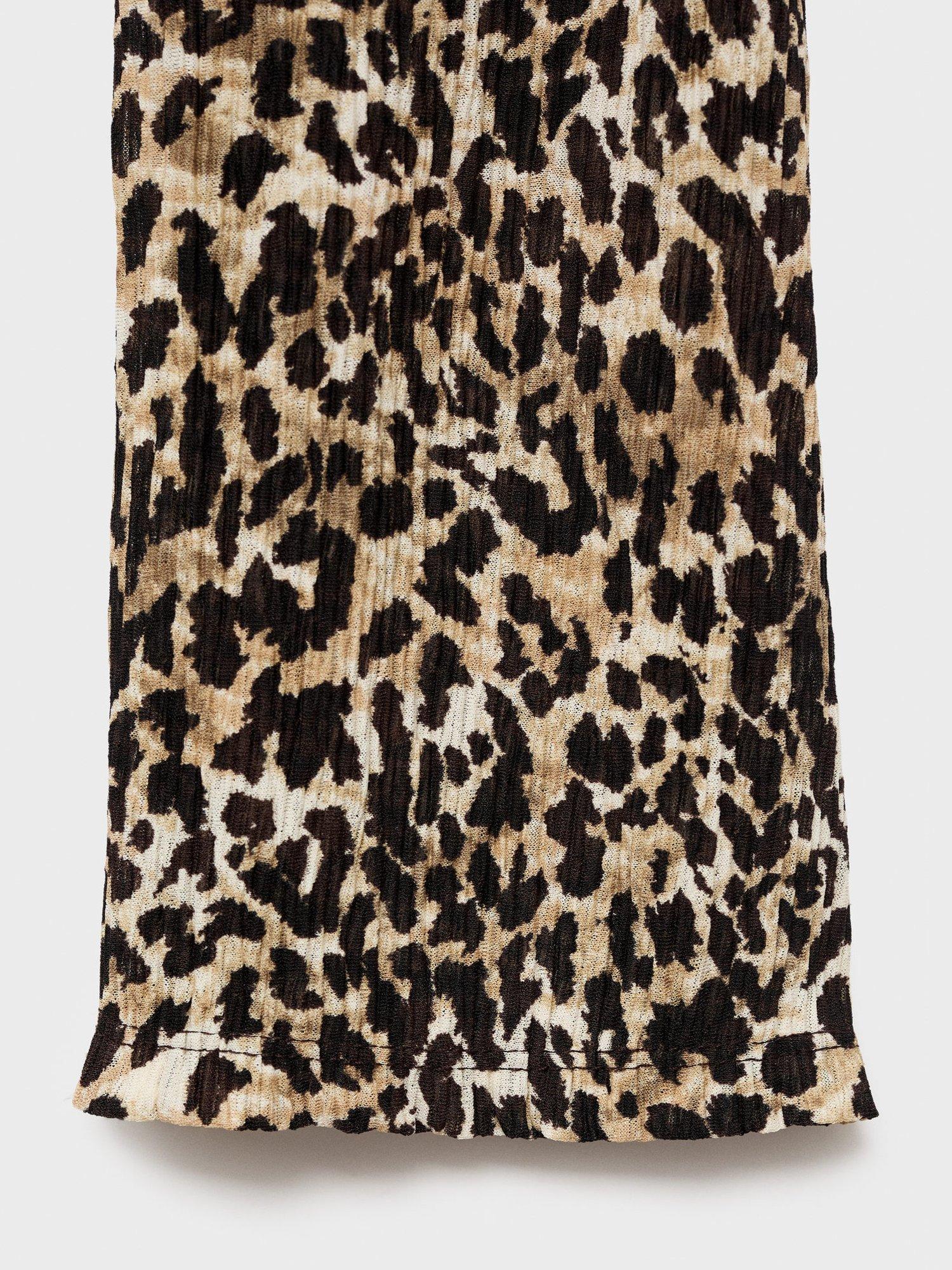 Product image 5 of 8, which shows Mango Pome Animal Print Dress, Black/Multi, 10