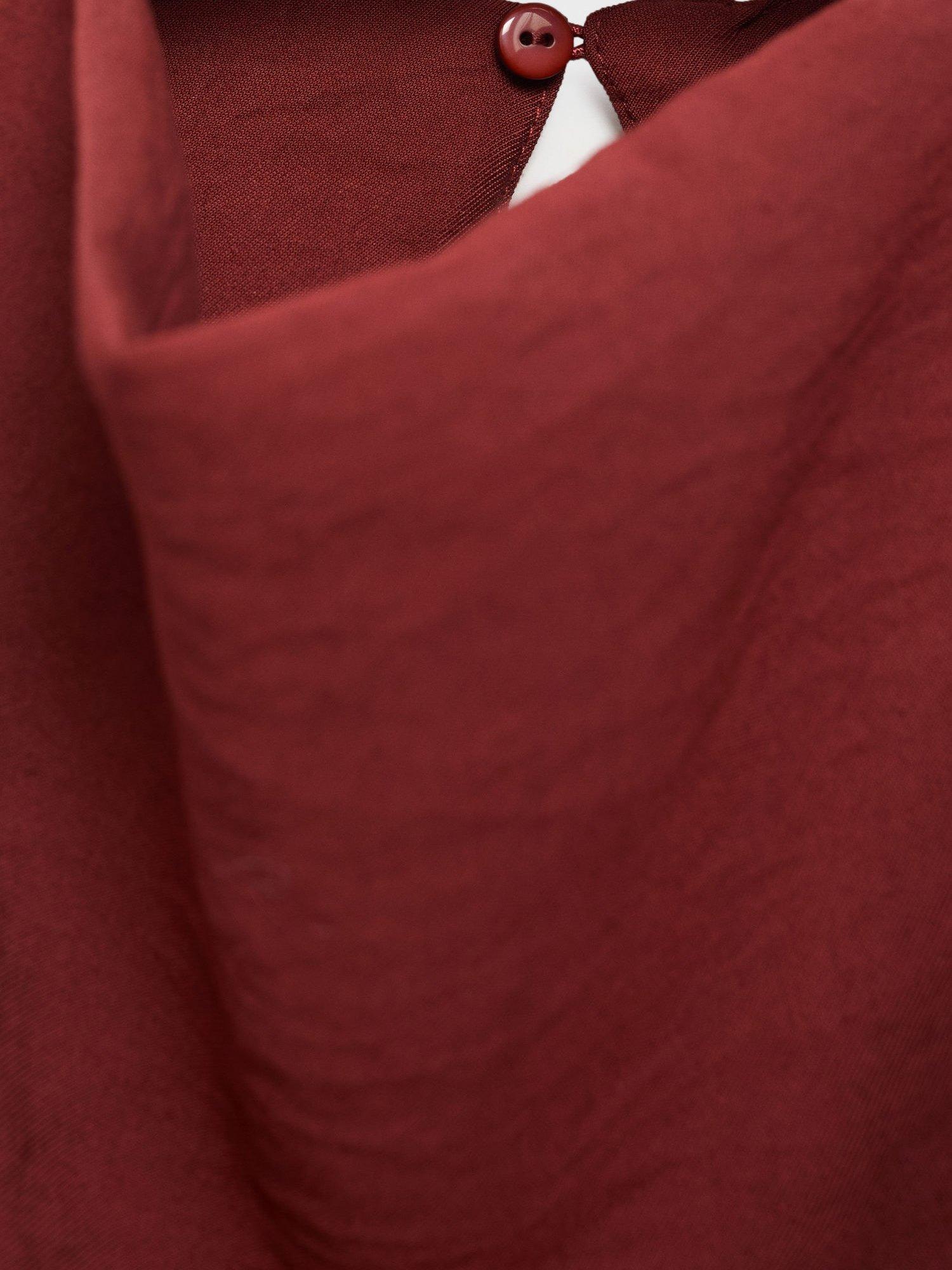 Product image 8 of 8, which shows Mango Angela Belted Top, Medium Red, 10