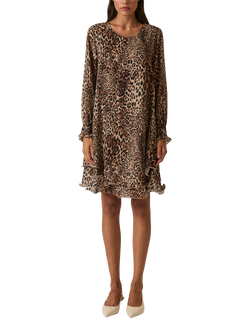 James Lakeland Leopard Print Wave Hem Dress, Leopard, Leopard