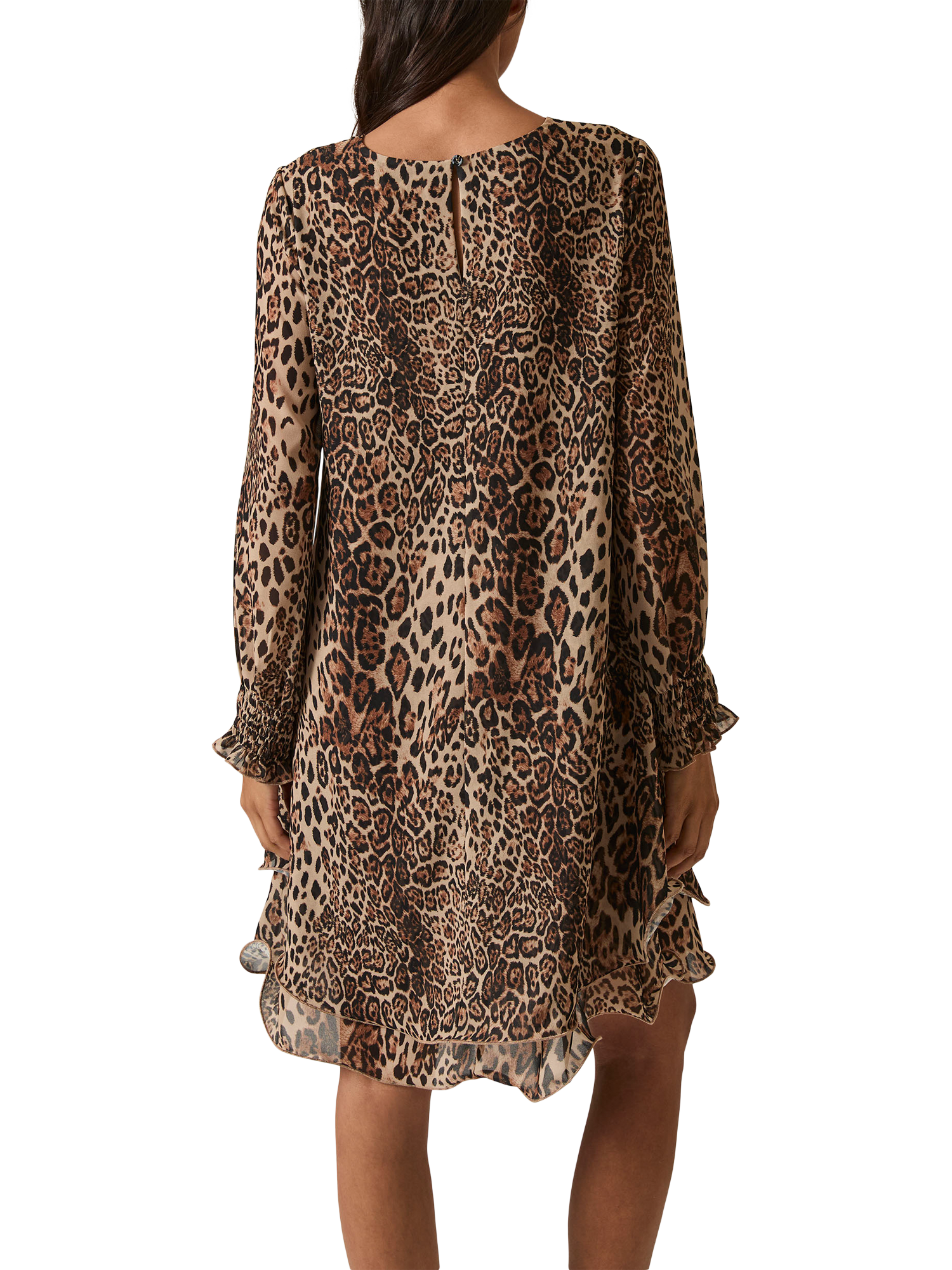 Product image 2 of 6, which shows James Lakeland Leopard Print Wave Hem Dress, Leopard, 8