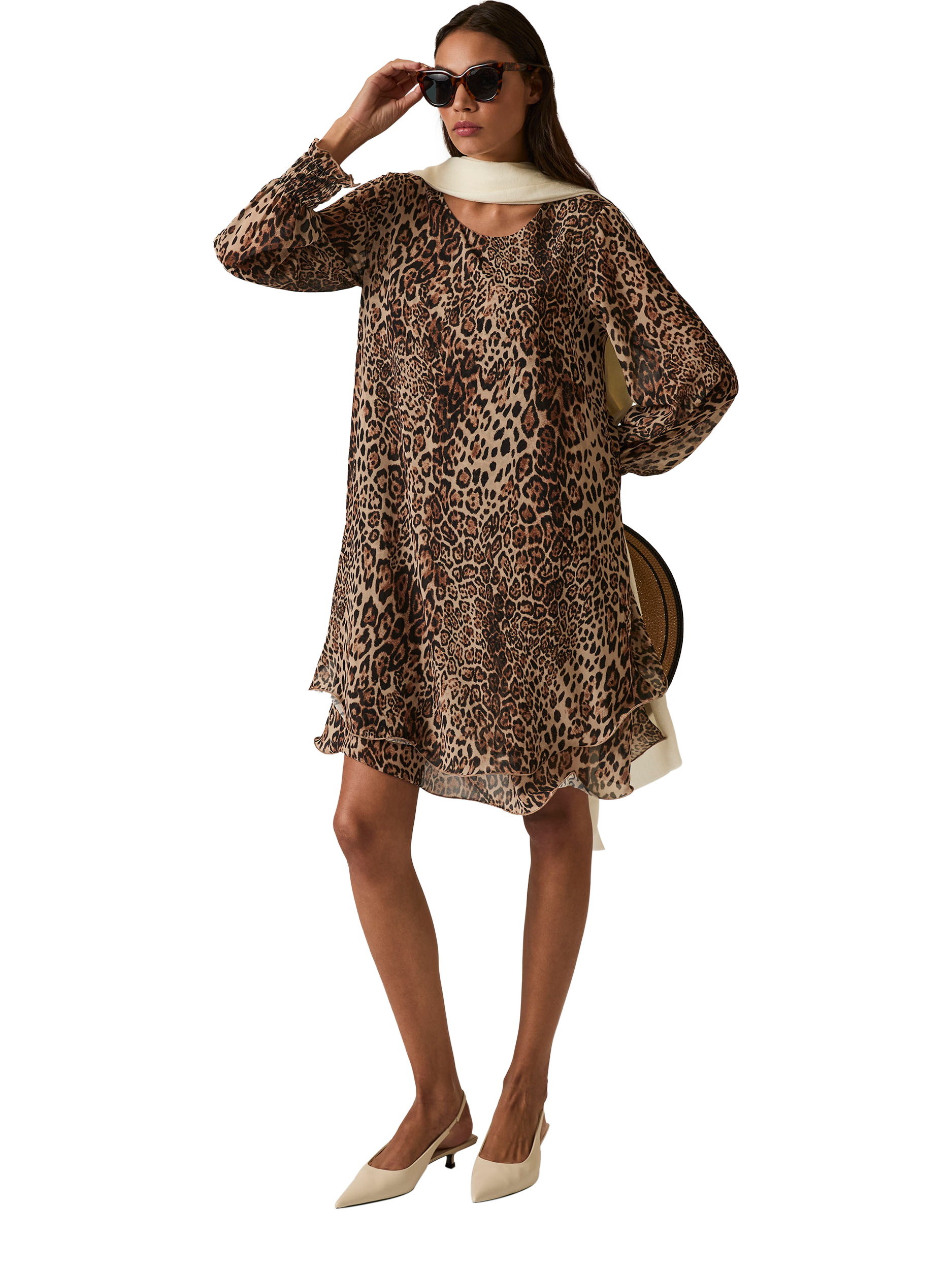 Product image 5 of 6, which shows James Lakeland Leopard Print Wave Hem Dress, Leopard, 8