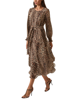 James Lakeland Leopard Print Wave Hem Maxi Dress, Leopard, Leopard