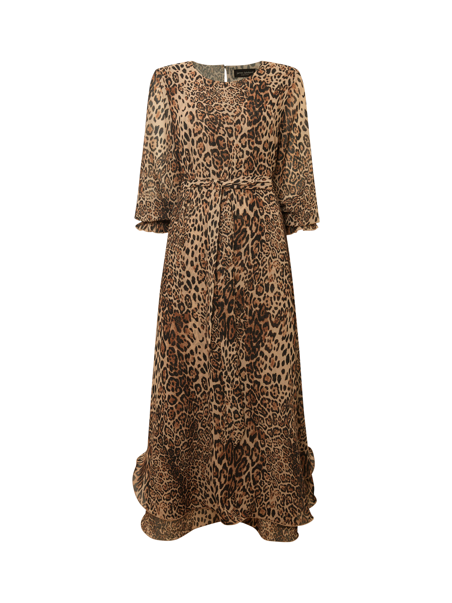 Product image 7 of 7, which shows James Lakeland Leopard Print Wave Hem Maxi Dress, Leopard, 8