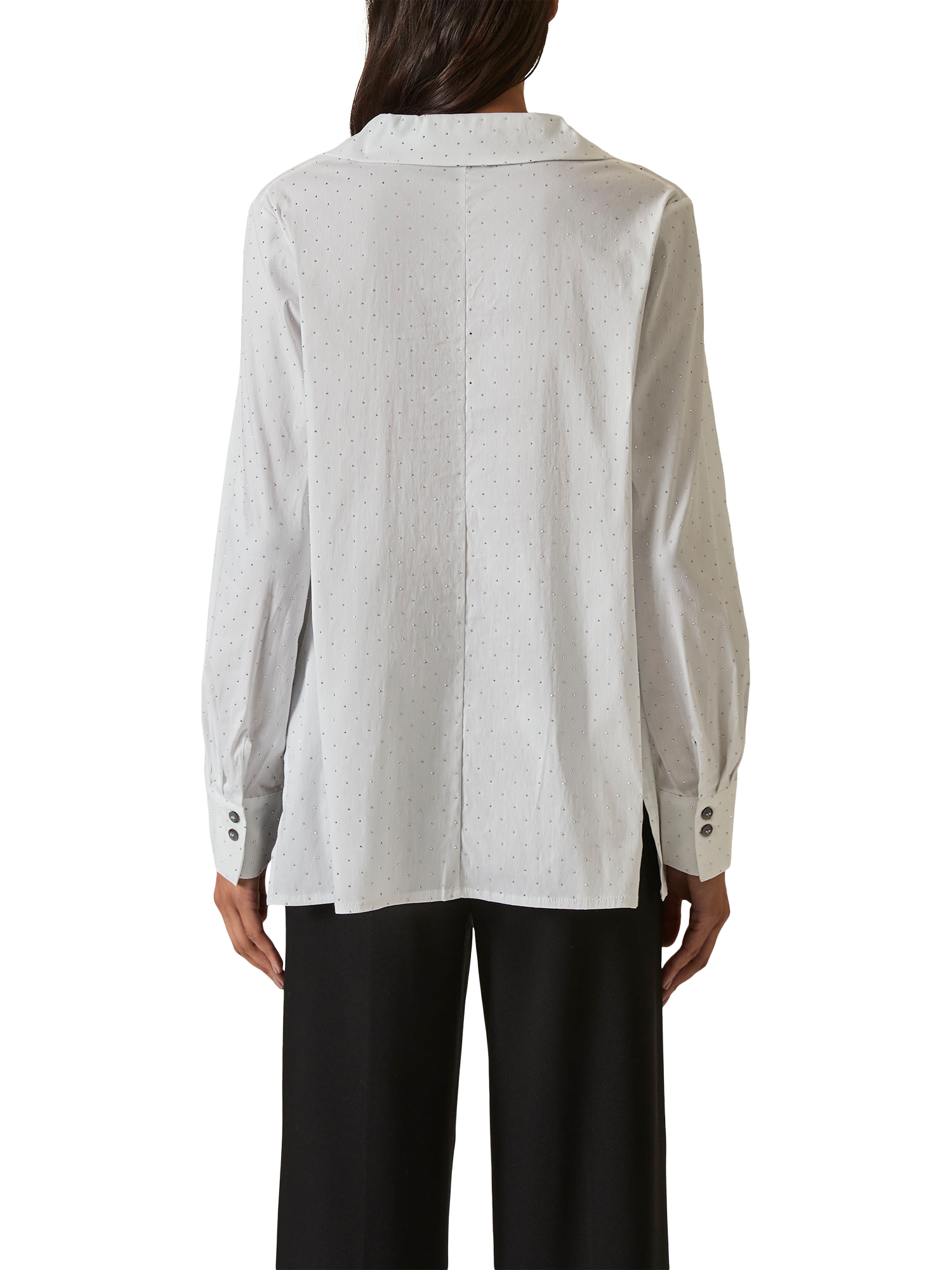 Product image 2 of 6, which shows James Lakeland Metallic Stud Embellished Shirt, White, 8