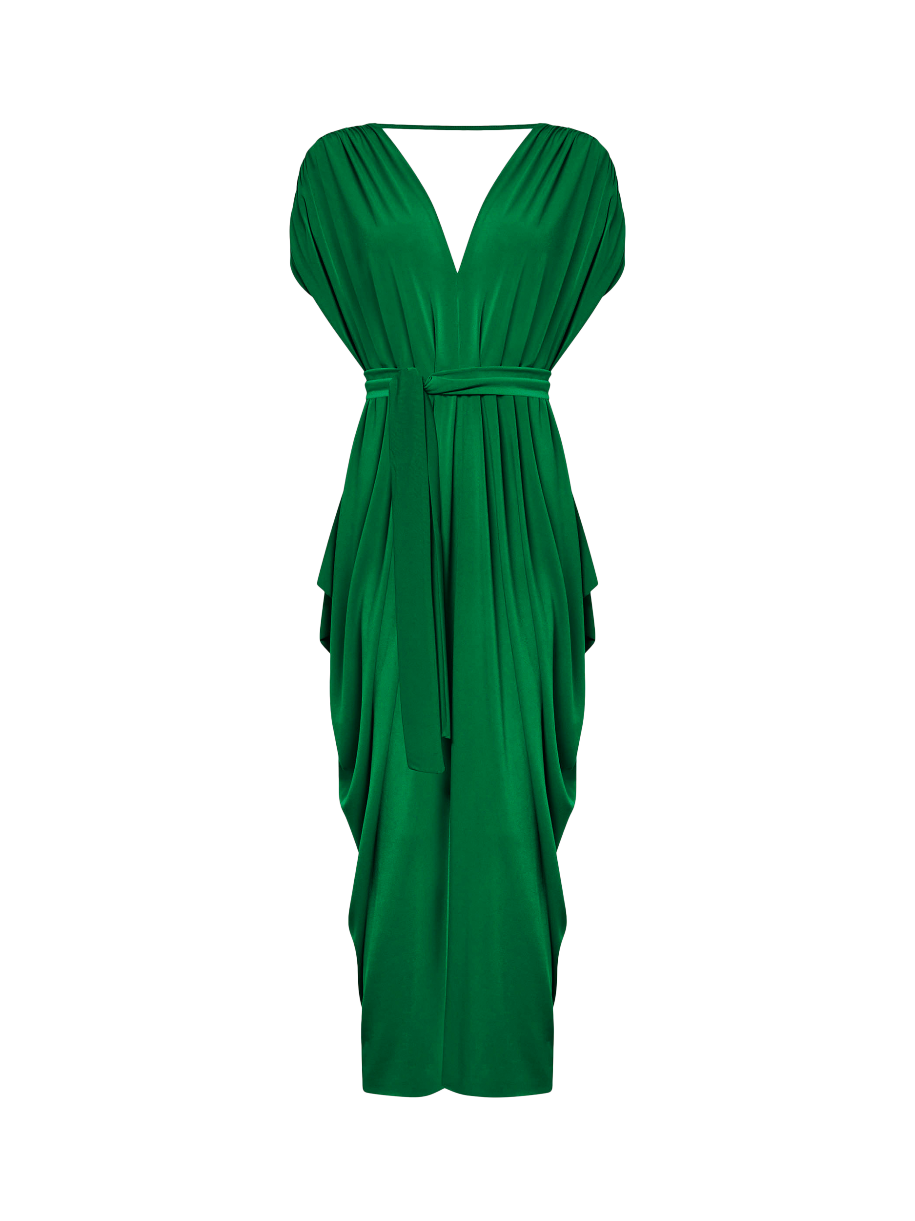 Product image 5 of 5, which shows James Lakeland Drape Jersey Midi Dress, Green, 8
