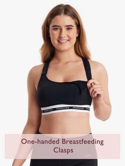 Momcozy Low Impact Sports Nursing Bra, Black - view 2, Black