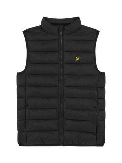Lyle & Scott Kids' Lightweight Padded Gilet, Black