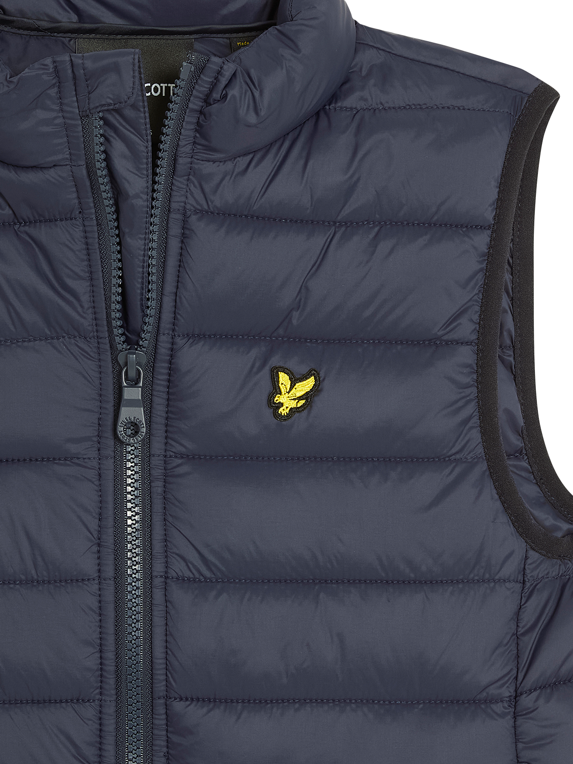 Product image 3 of 3, which shows Lyle & Scott Kids' Lightweight Padded Gilet, Navy, 3-4 years