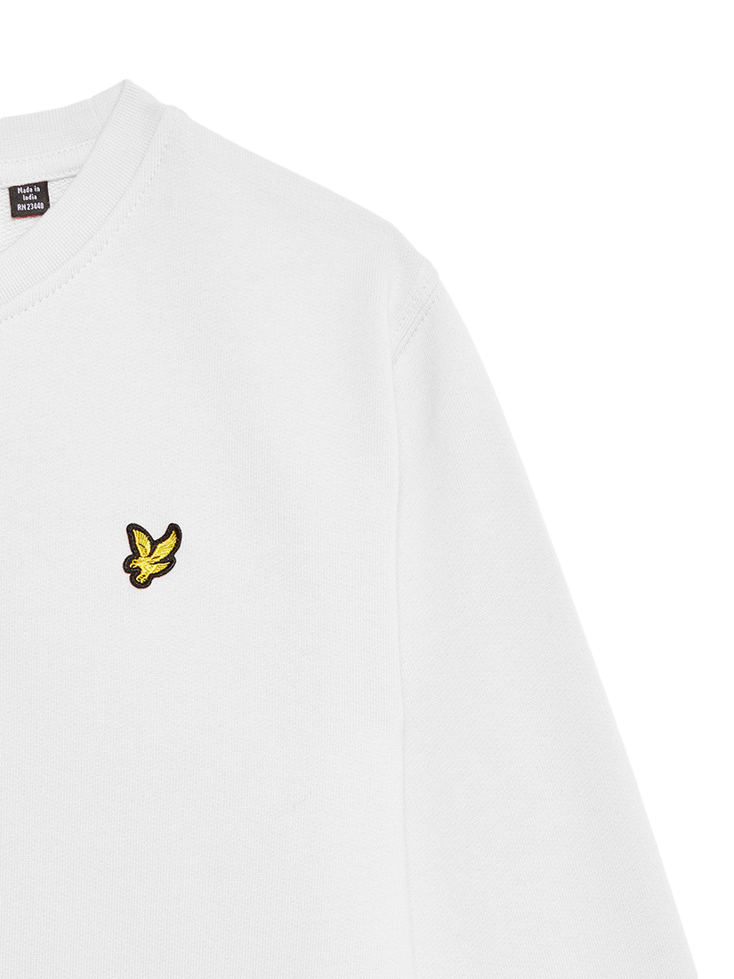 Product image 2 of 3, which shows Lyle & Scott Kids' Cotton Crew Neck Sweatshirt, 626 White, 9-10 years